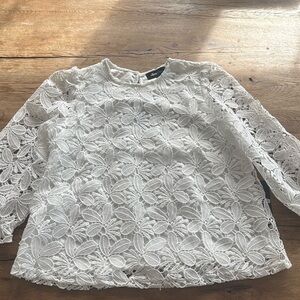 Alice Blue Long Sleeve Lace Top